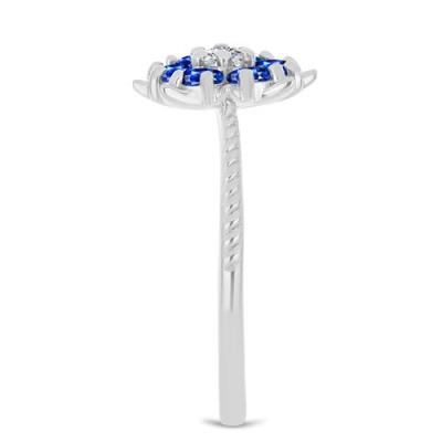 BUY 925 SILVER RING WITH BLUE SAPPHIRE GEMSTONE 